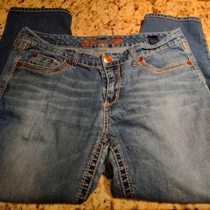 Women's Seven cropped blue cropped jeans 14 stretch